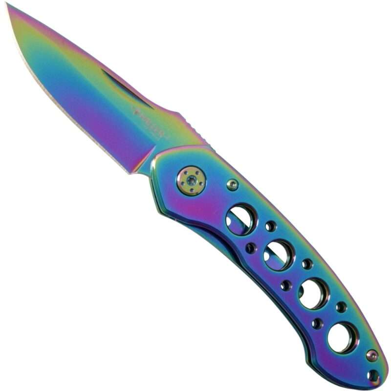 Taschenmesser Rainbow coating legales Zweihandmesser