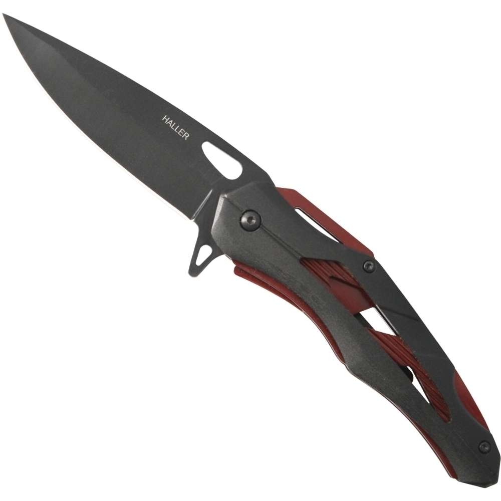 Taschenmesser praktisches Einhandmesser rot schwarz mit Clip