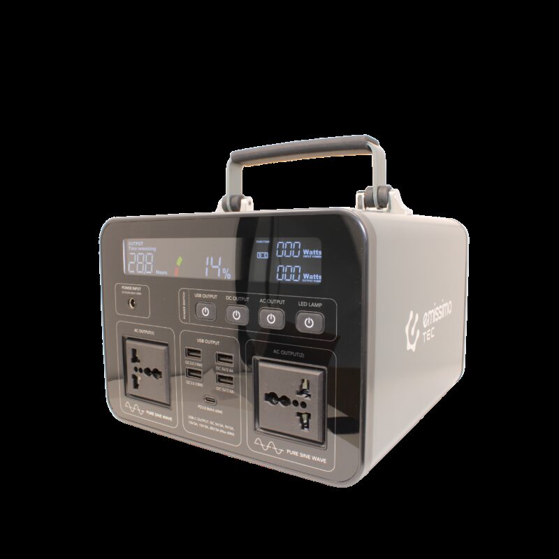 Emissimo Tec Powerstation fßr den Notfall: Steckdose 500Wh - 220Vac + 5 Ausgänge