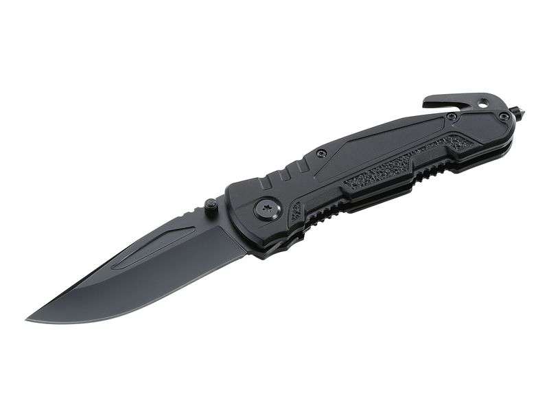 Top Collection Einhandmesser,440- Stonewashed-Optik,Nylon-Etui,Box