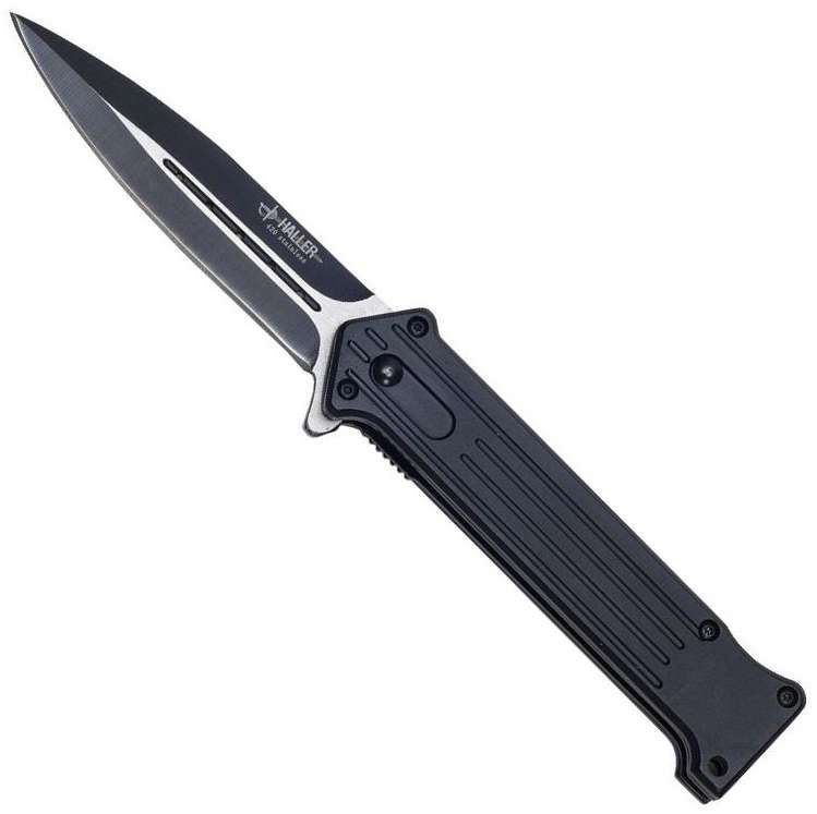 Taschenmesser, einseitig geschliffen, schwarz