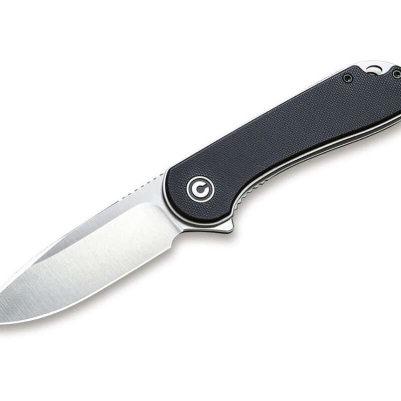 schlichtes Taschenmesser Elementum Black D2-Klinge Deep-Carry-Clip G10
