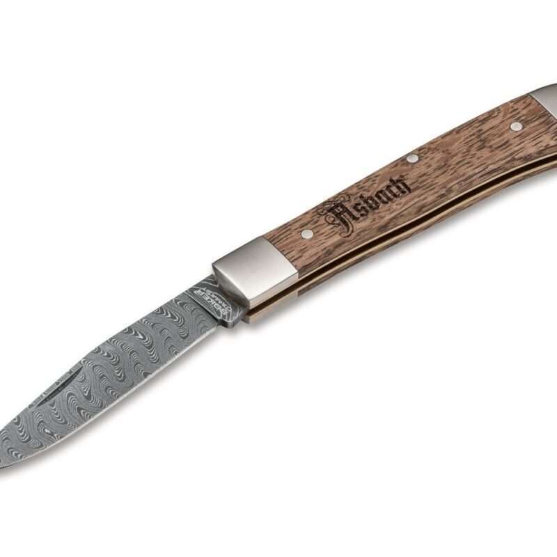 Taschenmesser Trapper Asbach Uralt Damast klassischer Stil §42a konform legal führen